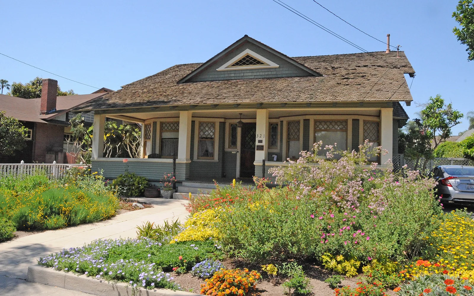 Residential neighborhood in Orange County with single-family homes and tree-lined streets